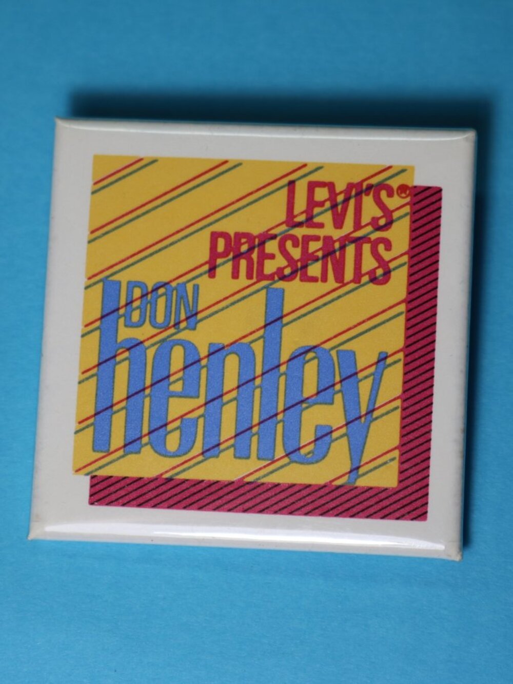 Concert Pin Don Henley 1985 Levi's Presents 2" Perfect Beast Tour Eagles